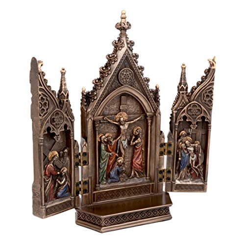 Aone India Polyresin Jesus Christ Nailed On The Cross Statue, 8 x 4 x 2 Inches, Bronze, 1 Piece - Image 3