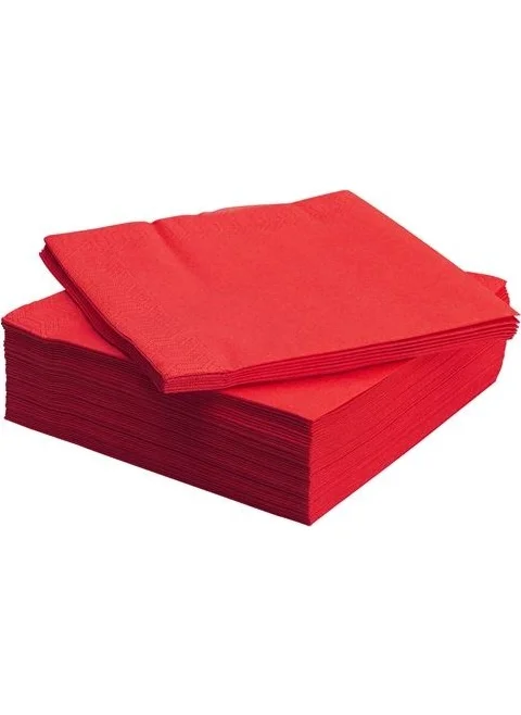 Ikea Fantastisk Red Napkin 40X40 Cm 50 Pcs