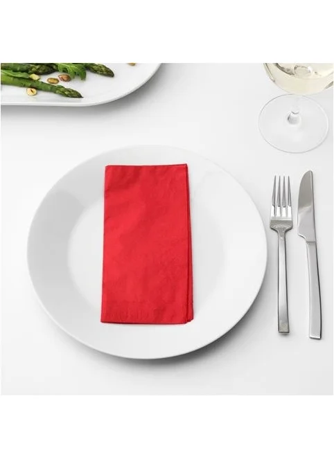 Ikea Fantastisk Red Napkin 40X40 Cm 50 Pcs