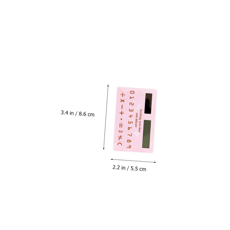 2Pcs Solar Card Calculators Ultra Thin Mini Basic Function Portable for Office School - Image 3