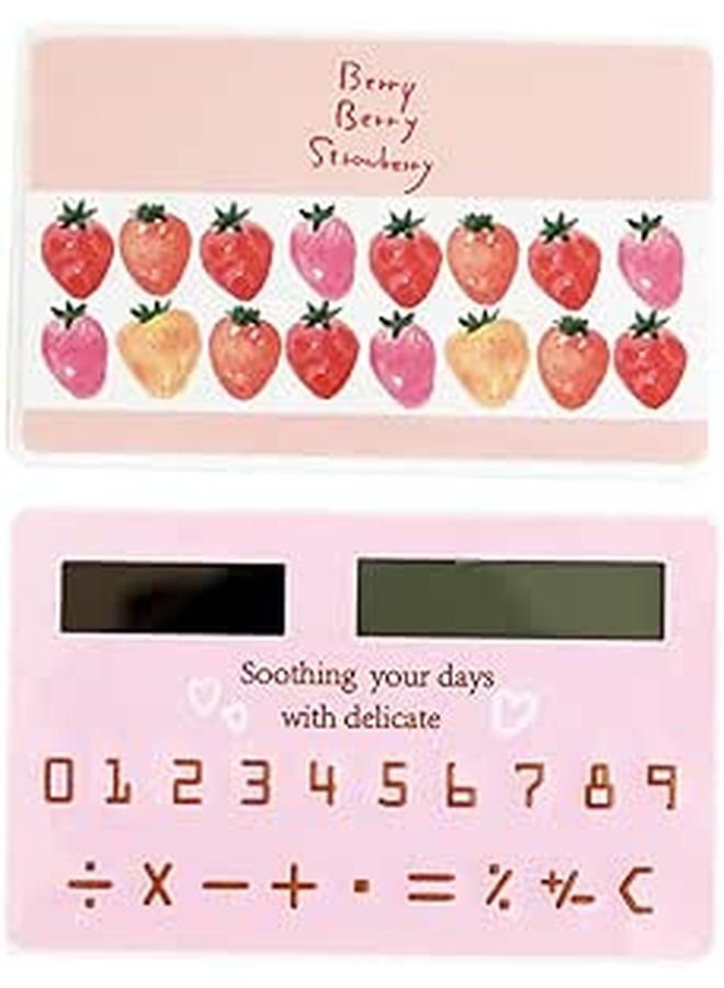 2Pcs Solar Card Calculators Ultra Thin Mini Basic Function Portable for Office School - Image 1
