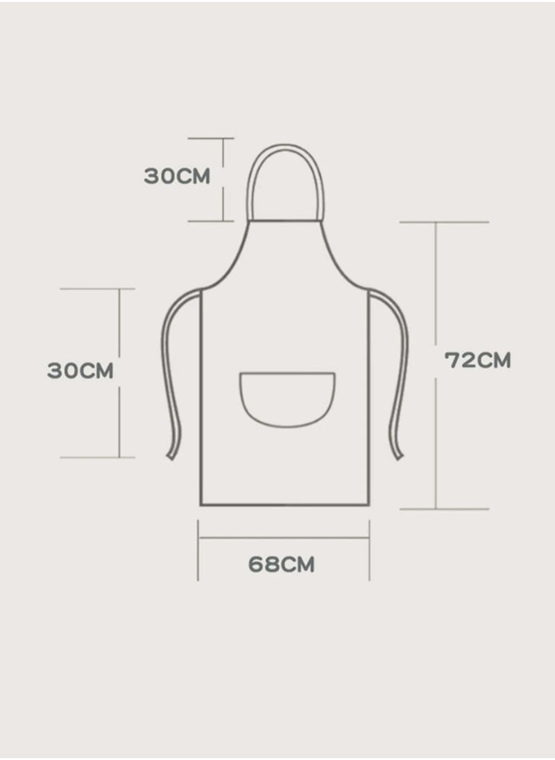 Generic - High Quality Apron Waterproof Oil Stain Resistant Large Middle Pocket Printed Aprons Versatile Easy to Clean for Kitchen, Cleaning, Professionals, Salons - Yellow - Image 1