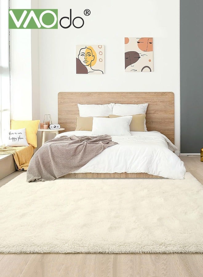 VAOdo Plush and Fluffy Carpet No Shedding Home Decoration Soft Runway Rug Suitable for Children's Room Dorm Bedside Rug - Image 3