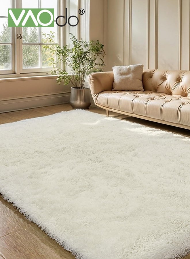 VAOdo Plush and Fluffy Carpet No Shedding Home Decoration Soft Runway Rug Suitable for Children's Room Dorm Bedside Rug - Image 5