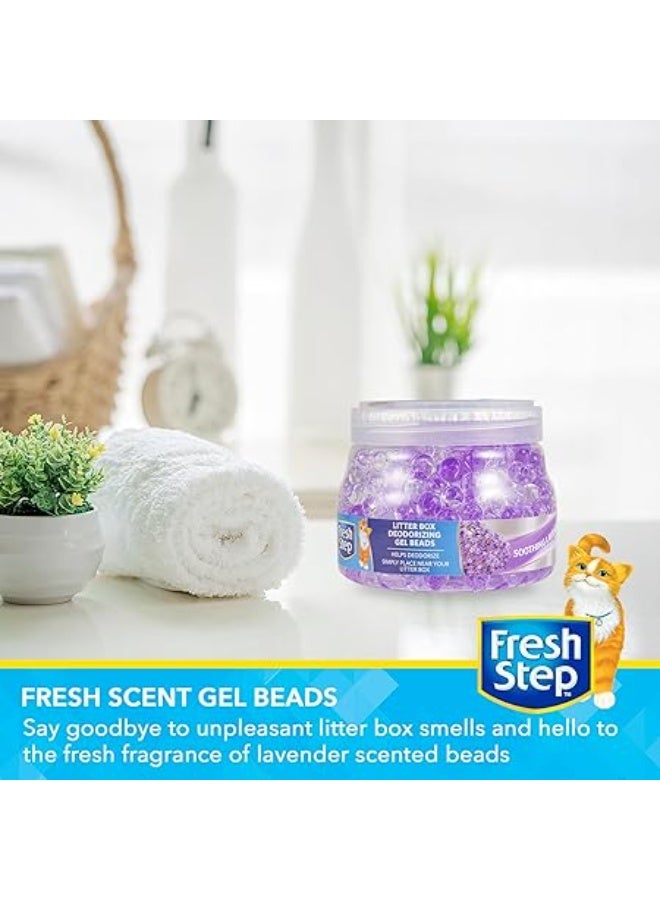 فريش ستيب حبيبات جل معطرة لصندوق فضلات القطط من فريش ستيب – برائحة اللافندر المنعشة لإزالة روائح الحيوانات الأليفة - Image 2