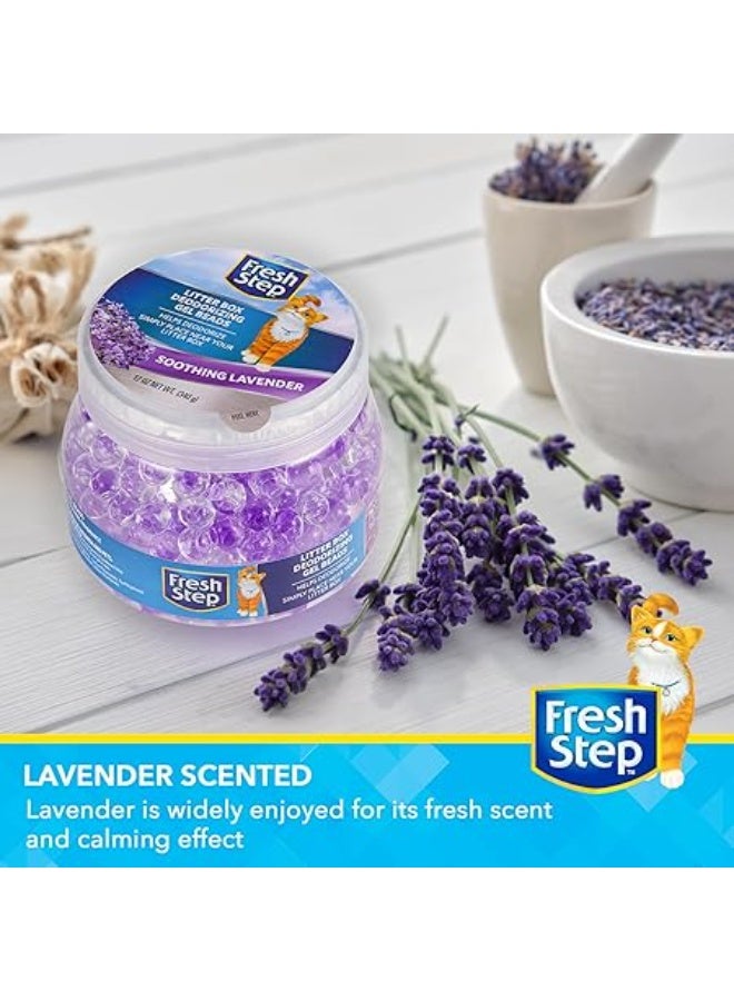 فريش ستيب حبيبات جل معطرة لصندوق فضلات القطط من فريش ستيب – برائحة اللافندر المنعشة لإزالة روائح الحيوانات الأليفة - Image 3