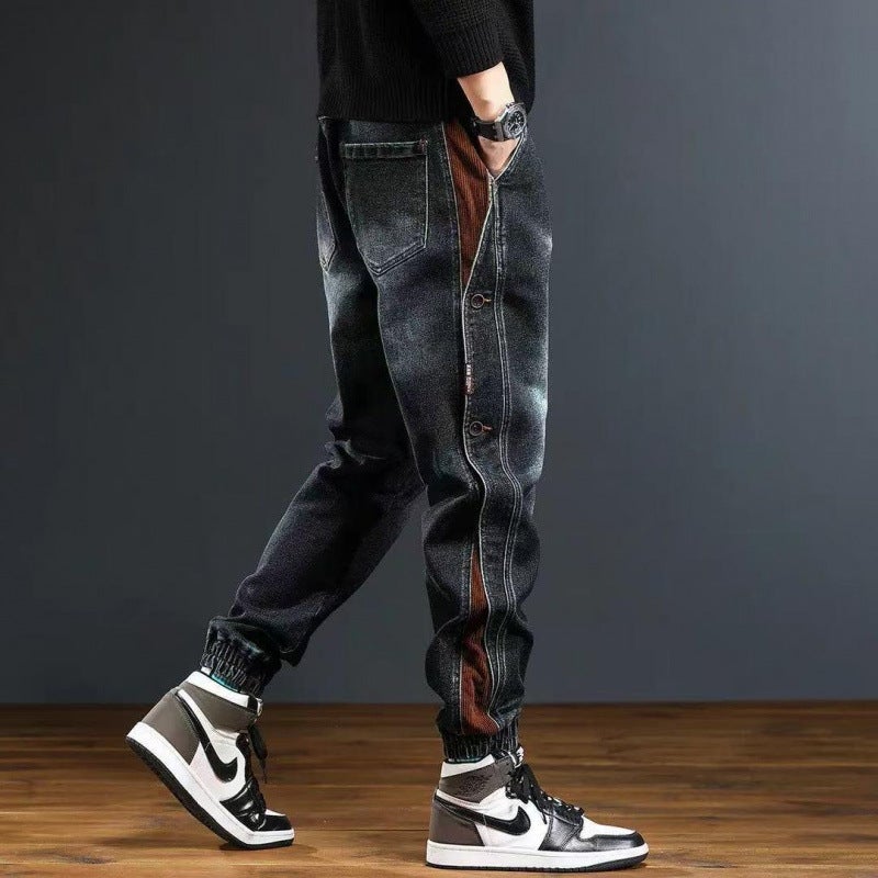 Unisex Classic Denim Jeans Loose Fit Daily Outdoor Wear - Image 1