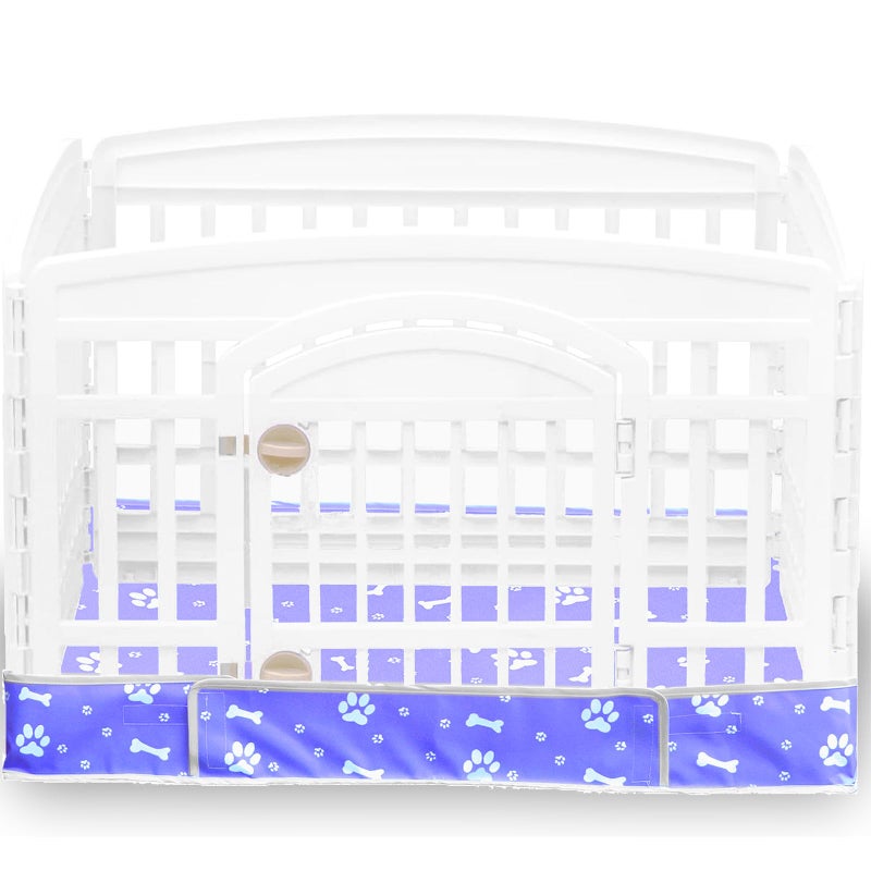 THINMUHAND Dog Playpen Bottom Pad Fits for 36 Inch 4 Panels Exercise Pet Playpen Dog Crate Pad Puppy Playpen Pad Hoop and Loop Design Note Playpen Not Included Blue - Image 2