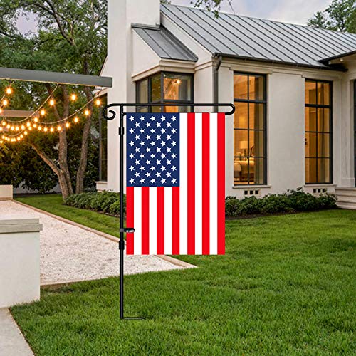 HOOSUN Garden Flag Stand Holder,Yard Flag Holder For Small Flags 12 x 18,Yard Sign Garden Flags Stake For Outside,Small Metal Garden Flag Pole For Yard With Tiger Clip - Image 2