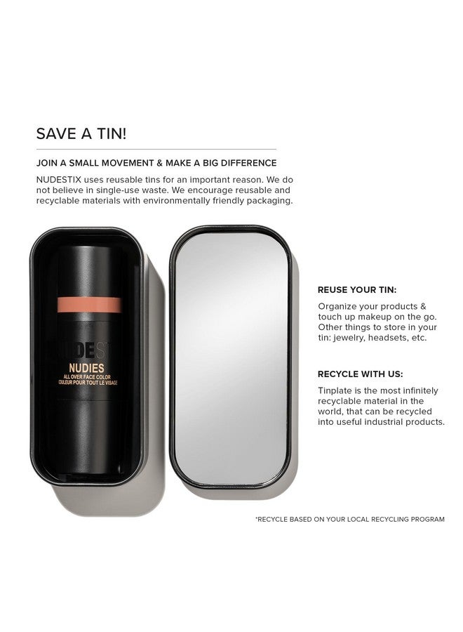 Nudestix Nudies Bloom Dewy and Radiant Cream Blush 3-in-1 All Over Face Colour For Cheeks, Eyes and Lips w/Blending Brush (Bohemian Rose) - Image 5