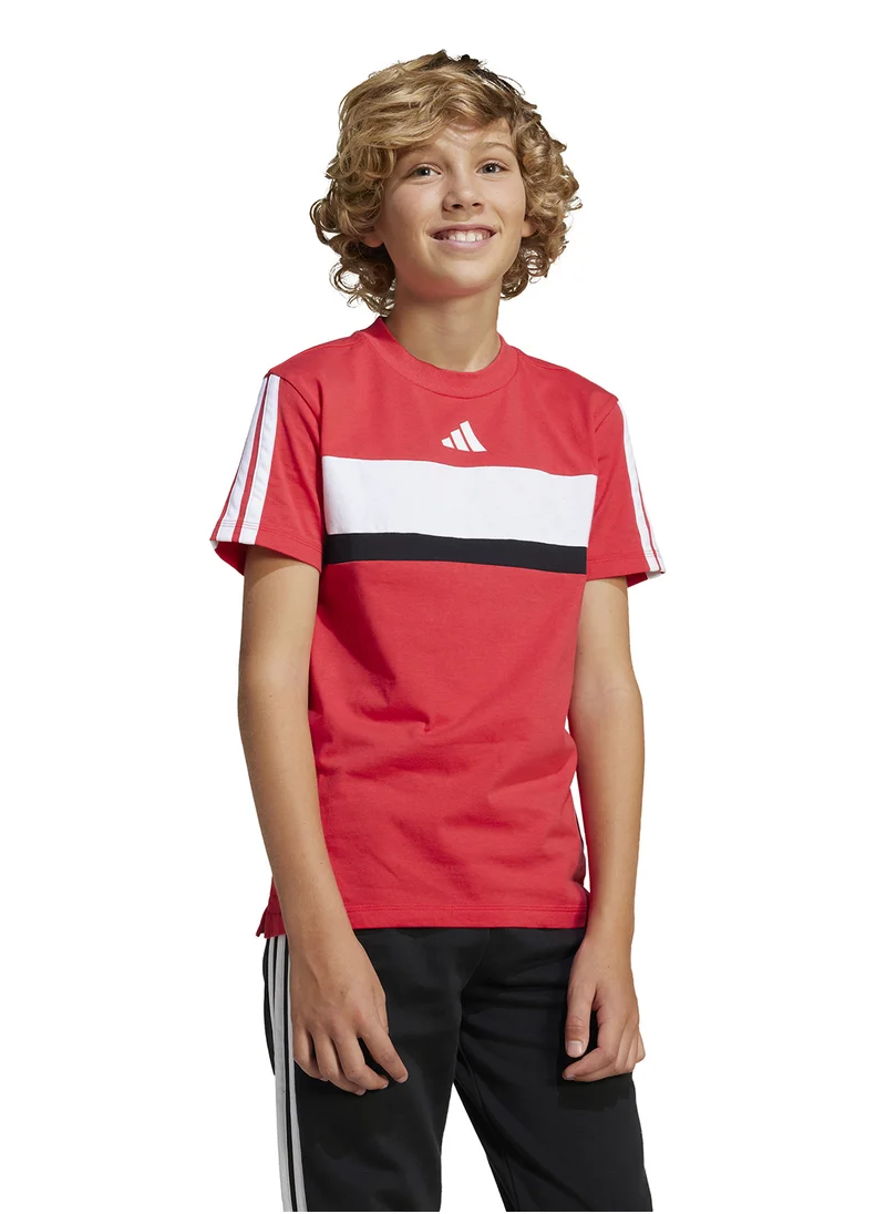 اديداس Youth Seasonal Essentials Tiberio 3 Stripes T-Shirt