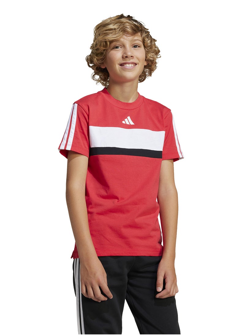 Adidas Youth Seasonal Essentials Tiberio 3 Stripes T-Shirt  - Image 1