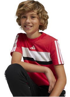 Adidas Youth Seasonal Essentials Tiberio 3 Stripes T-Shirt  - Image 3