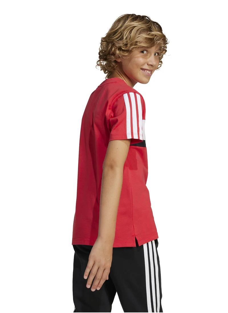 اديداس Youth Seasonal Essentials Tiberio 3 Stripes T-Shirt