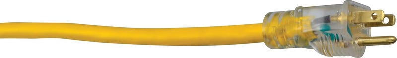 Woods Southwire Heavy Duty Extension Cord 25Ft 12 Gauge 3 Conductor High Visibility Outdoor Cord Lighted End SJTW Yellow 25878802 - Image 4