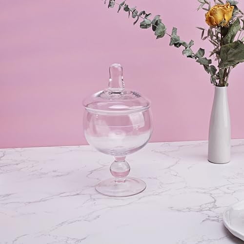 Diamond Star Glass Apothecary Jars with Lids, Small Storage Containers, Set of 3 Wide Mouth Storage Candy Jar Decorative Candy Buffet Organizer Canisters Elegant Kitchen - Image 2