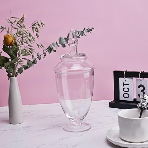 Diamond Star Glass Apothecary Jars with Lids, Small Storage Containers, Set of 3 Wide Mouth Storage Candy Jar Decorative Candy Buffet Organizer Canisters Elegant Kitchen - Image 3