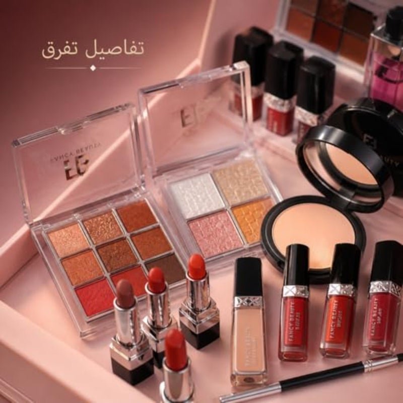 Luxury Makeup Set Elegant Pink Handbag with Lipstick, Eye Shadow, Powder, Concealer, Lip Liner and Gloss Perfect Women's Gift - Image 3