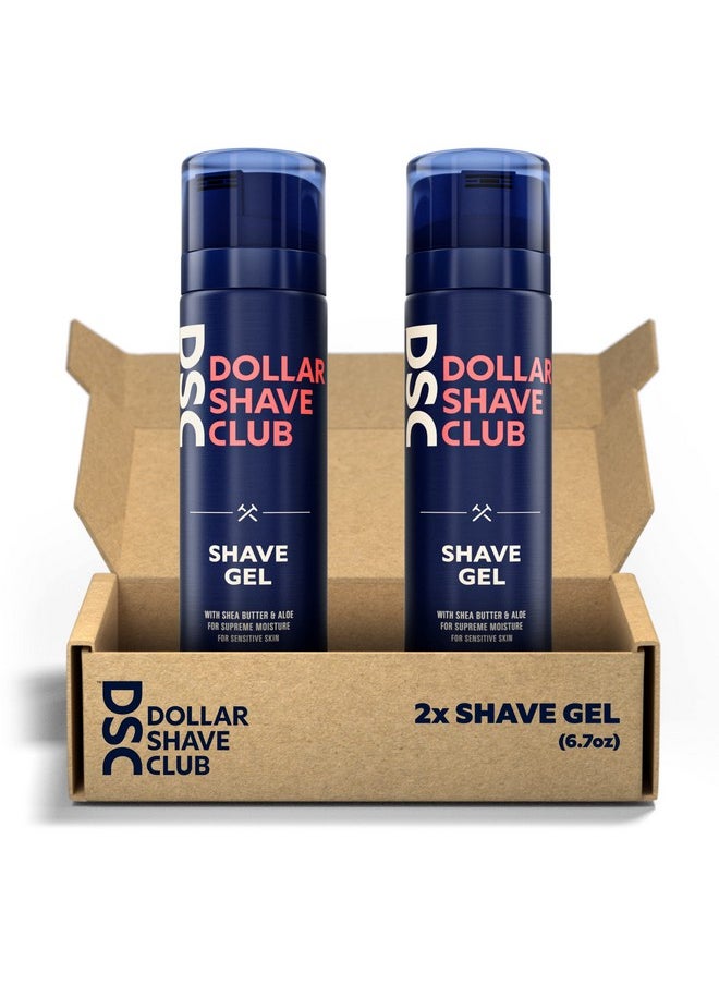 DOLLAR SHAVE CLUB Ollar Shave Club ; Shave Gel 2Pack ; Formulated With Shea Butter And Aloe Helping Prevent Shave Irritation Provides Long Lasting Lubrication During Shaving Safe For Sensitive Skin Blue  - Image 2