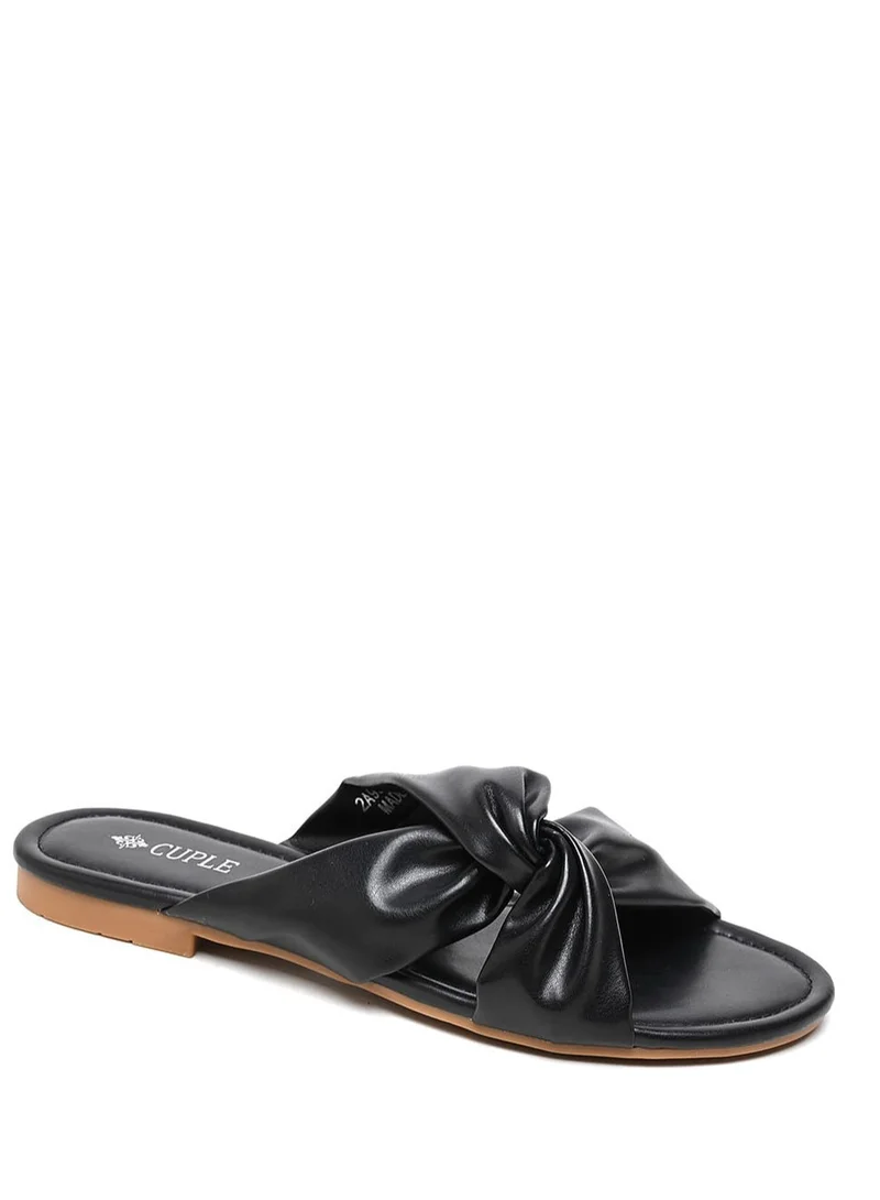 Cuple Comfort knotted slide Flat Sandals