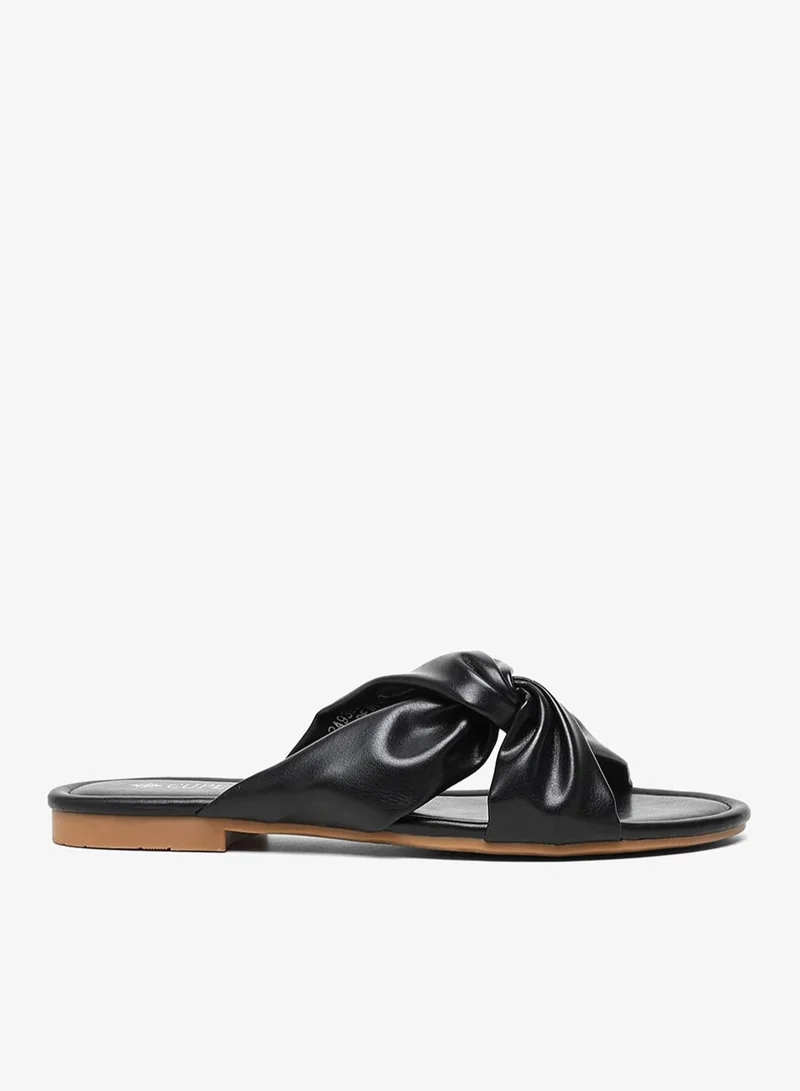 Cuple Comfort knotted slide Flat Sandals