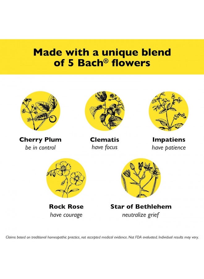 RESCUE Bach PASTILLES, Orange and Elderflower Flavor, Natural Stress Relief Lozenges, Homeopathic Flower Essence, Vegetarian, Gluten and Sugar-Free, 6-Pack