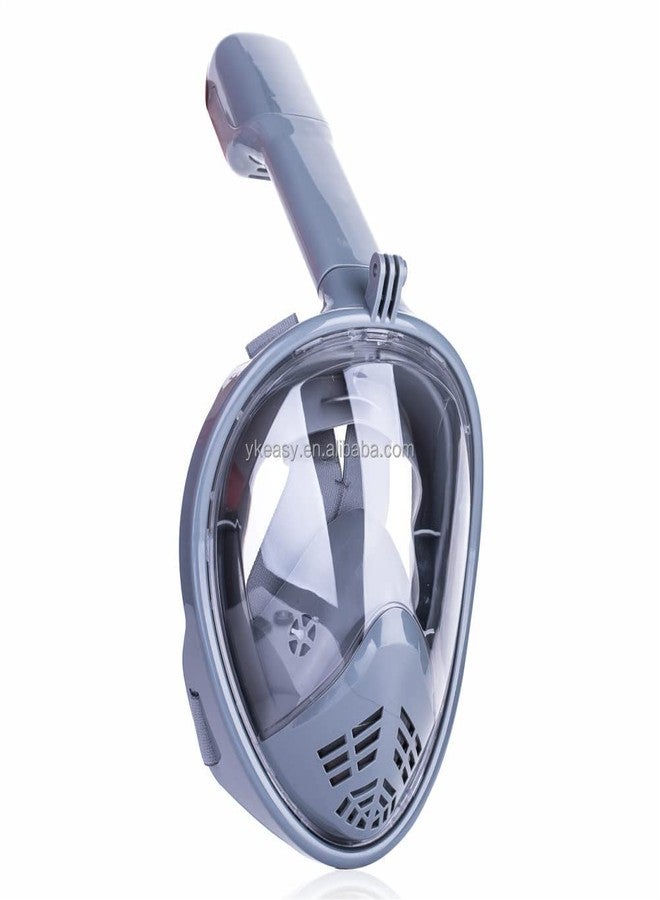 VBM Snorkel Mask with Latest Dry Top Breathing System,Fold 180 Degree Panoramic View Full Face Snorkel Mask Anti-Fog Anti-Leak with Camera Mount,Snorkeling Gear for Adults Kids Size - (L/XL) - Image 1