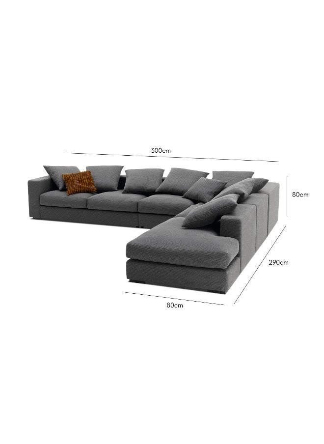 DIVINE FURNITURE Corner Sectional Sofa with 4 Cushion  - Image 2