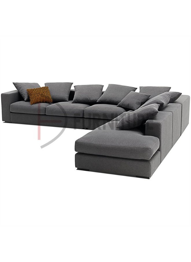 DIVINE FURNITURE Corner Sectional Sofa with 4 Cushion  - Image 1