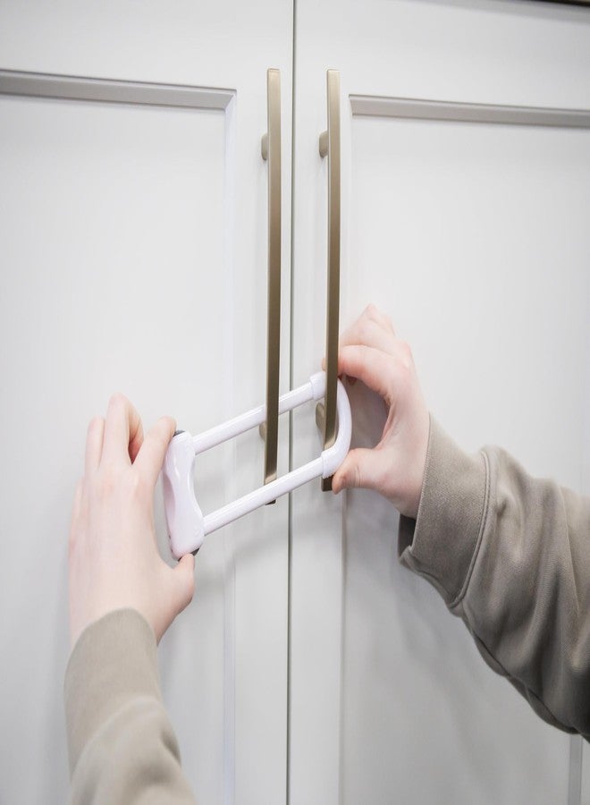 Regalo Home Safety Sliding Locks, Award Winning Brand, Cabinet Handle Lock, Baby Proofing Lock, Child Safety Cabinet Latch, White - Image 4