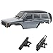 GIXCEL 610inch Wheelbase RC Body Shell ABS Cherokee Body with Front Rear Bumpers for 118 RC Crawler TRX4M Bronco Defender Chassis Upgrades Spare Wheel Tire Included Silver Grey - Image 2