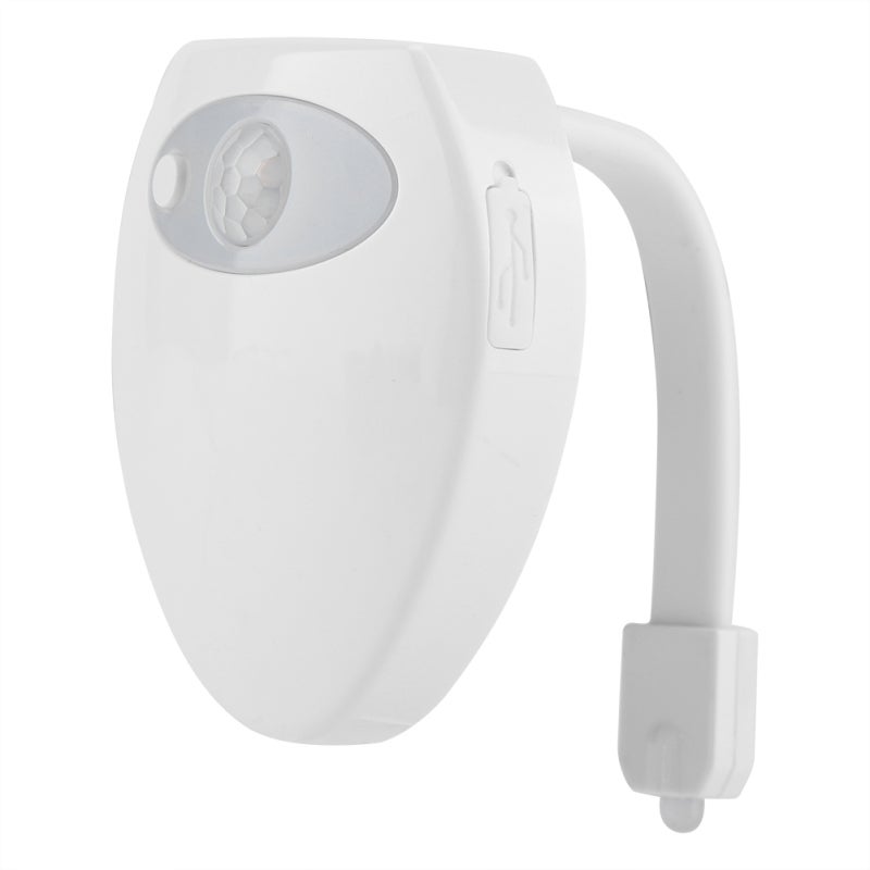Toilet LED Light: Rechargeable Motion Activated Night Light - 8 Color Changing Flexible Soft Neck, 120 Second Auto-Off for Home Bathroom Toilet Access - Image 4