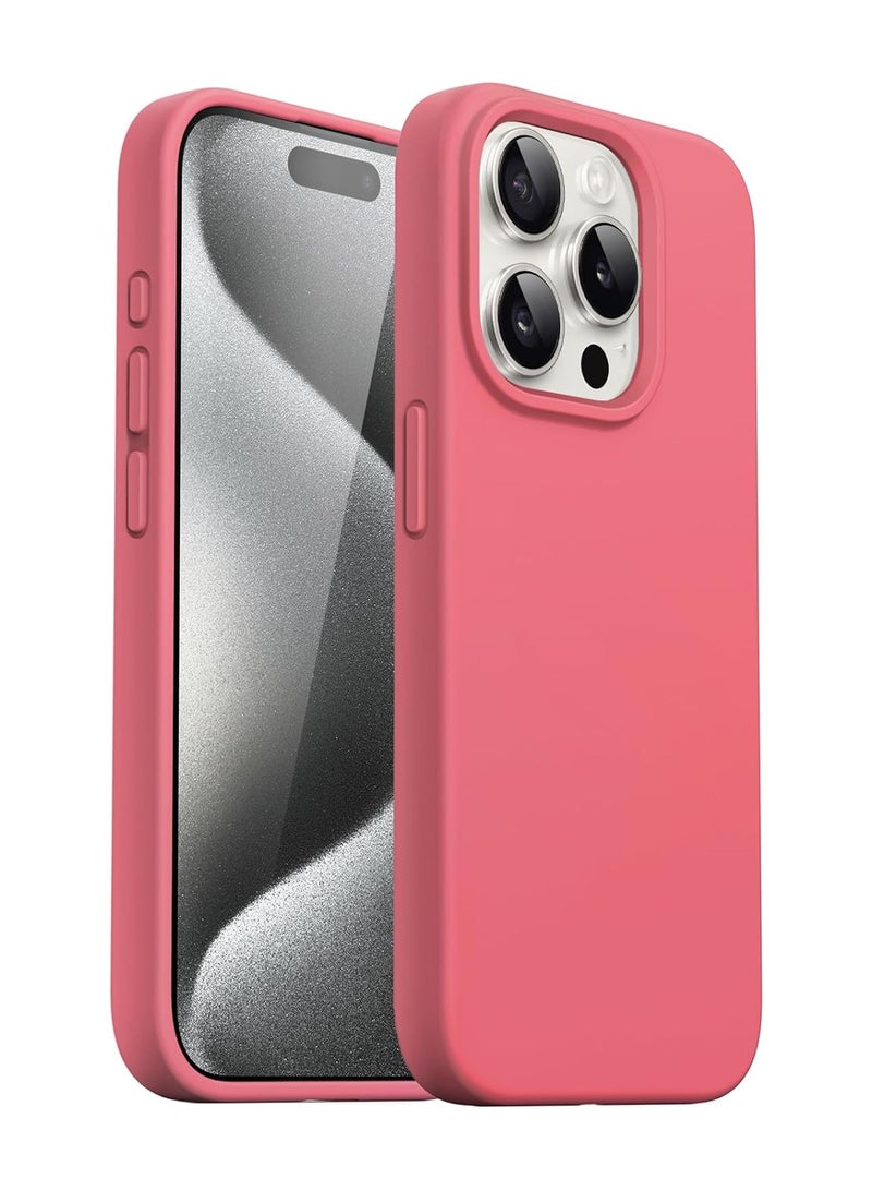 Silicone Case for iPhone 15 Pro Max 6.7-Inch, Silky-Soft Touch Full-Body Protective Phone Case, Shockproof Cover in red - Image 1