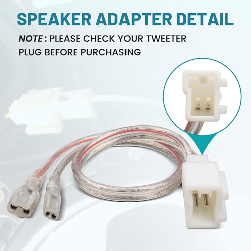 NuIth Dash Tweeter Speaker Wiring Harness for Hyundai 12-20 Accent/12-17 Azera/10-18 Tucson, Kia 12-20 Soul/14-18 Forte/16-22 Sportage Dashboard Speaker Wire Cable 4 PCS - Image 3