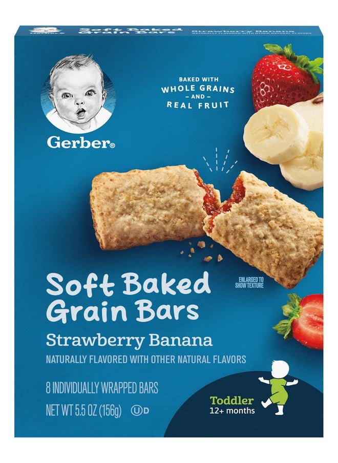 جربر ألواح حبوب الإفطار Gerber Graduates بنكهة الفراولة والموز - 5.5 أونصة (عبوة من 4 قطع)  - Image 2