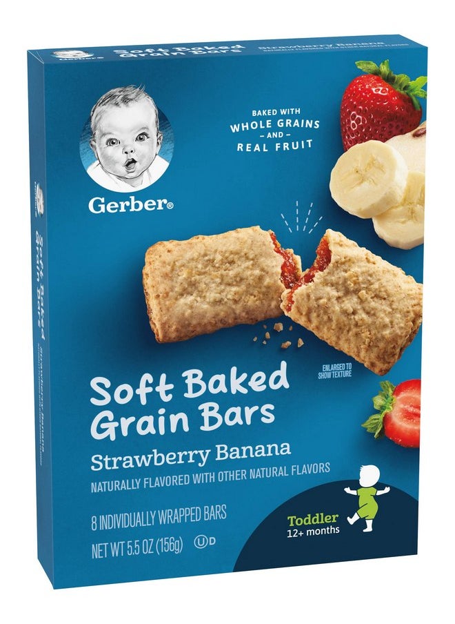 جربر ألواح حبوب الإفطار Gerber Graduates بنكهة الفراولة والموز - 5.5 أونصة (عبوة من 4 قطع)  - Image 3
