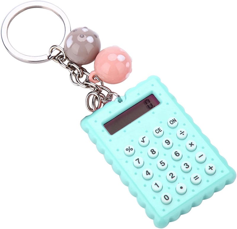 Mini Key Chain Calculator Portable Electronic Calculator Pocket Calculator Keychain for School Student Office(Green) - Image 5