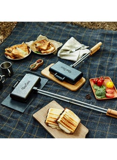 Double Pie Iron Sandwich Maker - Japanese Sandwich Maker, Pie Maker With Recipe Book, Campfire Cooking Equipment - Pie Irons For Camping Cast Iron Mountain Pie Maker - pzsku/ZE321CC1354B9510F71EDZ/45/_/1722068574/e316b0b8-74c2-4211-a5fb-3de8372a67ff