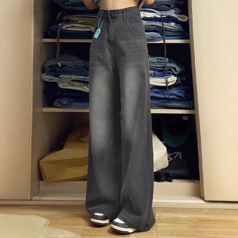 Vintage Classic European-American Design Daily Commute Jeans Grey Size_S - Image 3
