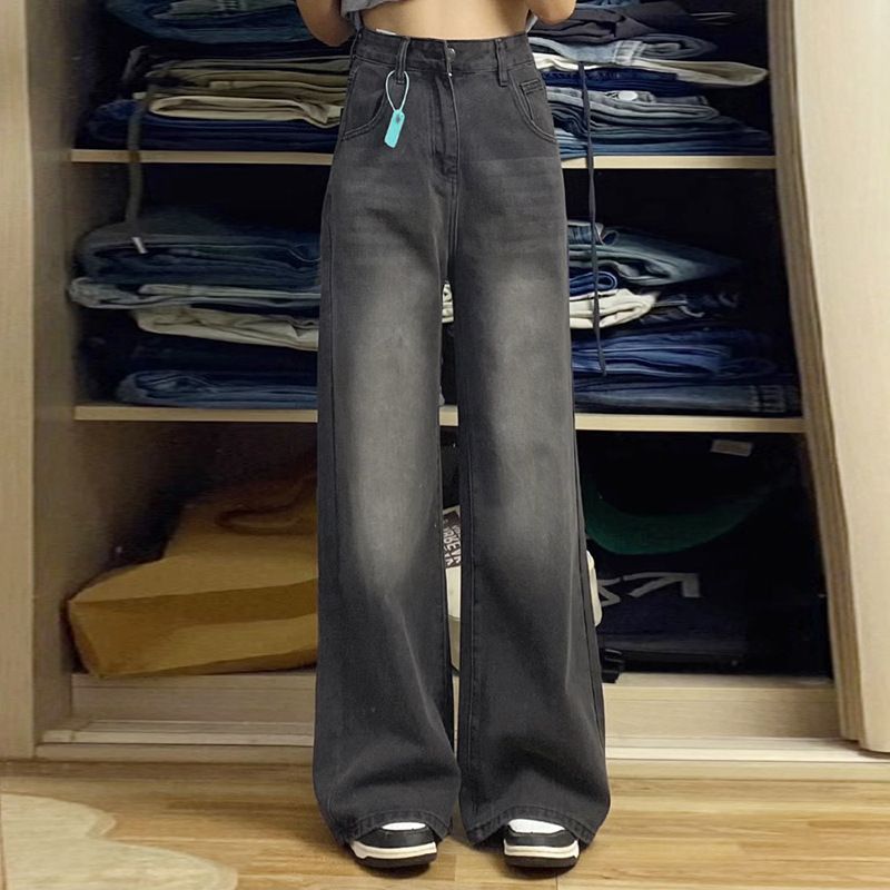 Vintage Classic European-American Design Daily Commute Jeans Grey Size_S - Image 1