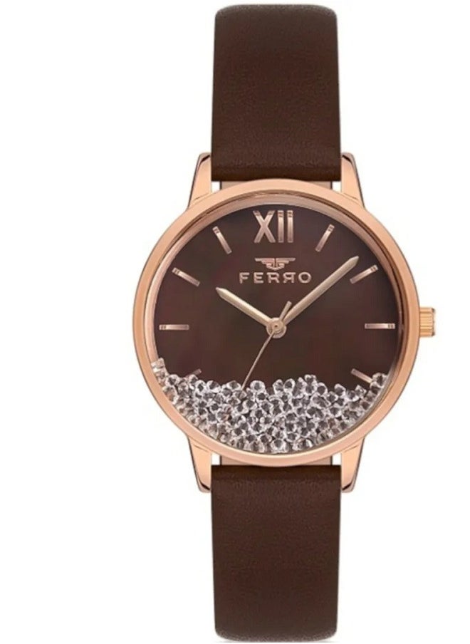 FERRO - F21934B-S6,Watches for Women , analog , Leather strap - Image 1