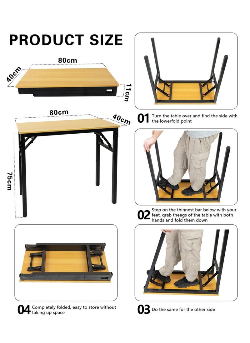 Folding Desk Adjustable Computer Table Picnic Table Compact Table for Home Office