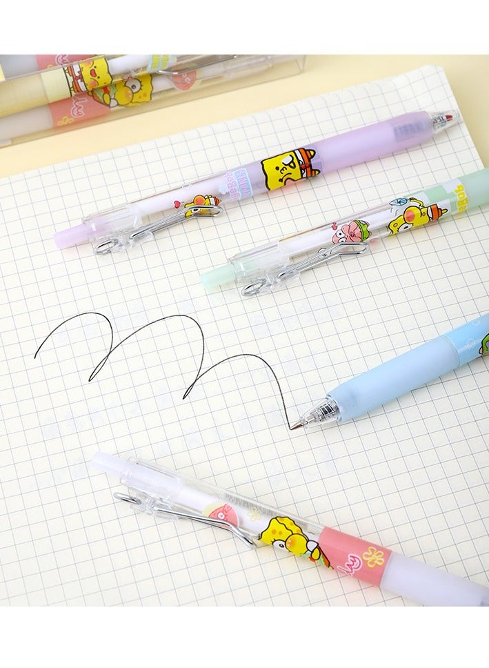 12-Pack Creative Cartoon Cute Doll Push Pen High Value Shape Neutral Pen Signature Pen Student Stationery - Image 3