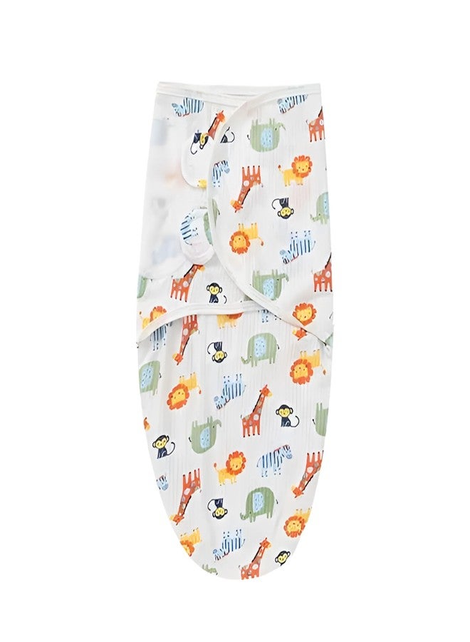 ZIKKU 100% Cotton Swaddle for New Born Baby Ultrasoft, Sleep Comfort Swaddle Cloth Wrap Use After Bath Multipurpose Baby Muslin Swaddles (0-6 Months) (1, Animal) - Image 1