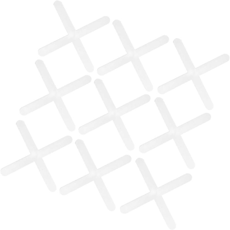 ARTIBETTER 1000 قطعة من فواصل البلاط على شكل صليب، أدوات تباعد سميكة للجص لتركيب الأرضيات والجدران، إكسسوارات قابلة لإعادة الاستخدام لتحديد موضع البلاط الخزفي للرخام والخزف والجرانيت - Image 1
