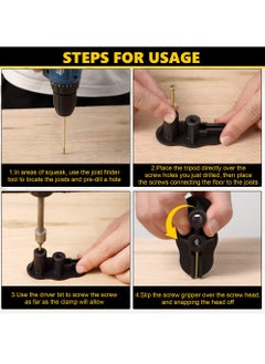 KASTWAVE Floor Repair Kit, Squeak No More Kit Eliminates Floor Squeak Fit Most Carpet Hardwood Floors, 3233 Woodworking Project Kits Use for Fix Floors, Contains 5 Auxiliary Tools and 50 Screws  - Image 3
