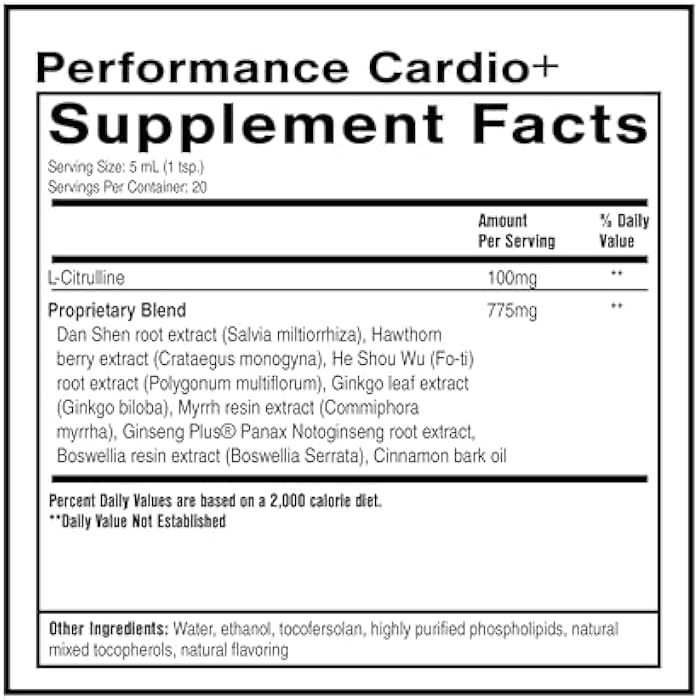 Quicksilver Scientific Performance Cardio+ - Herbal Supplement to Support Blood Circulation & Brain Health - Cardiovascular Supplement with Hawthorn Berry + He Shou Wu + Ginseng Extract (3.38 oz) - Image 2