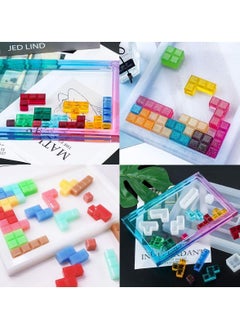 Y&D Cube Molds for Resin, 8pcs Epoxy Resin Tetris Making Cubes. Clay Crafts, DIY Craft Project, Blocks Puzzle, Table Game, Keychains  - Image 4