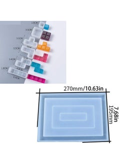 Y&D Cube Molds for Resin, 8pcs Epoxy Resin Tetris Making Cubes. Clay Crafts, DIY Craft Project, Blocks Puzzle, Table Game, Keychains  - Image 2
