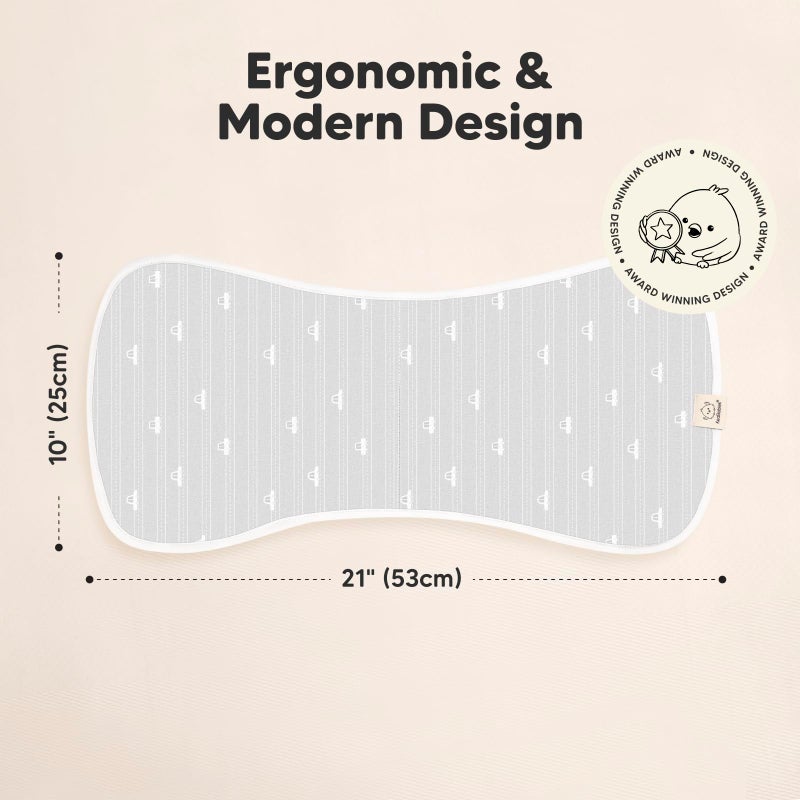 KeaBabies أقمشة تجشؤ عضوية للأطفال - عبوة 5 قطع من أقمشة القطن فائقة الامتصاص للأطفال، ناعمة وفخمة، مناشف للرضع لتجشؤ الحليب، للجنسين، كبيرة 21" × 10" (الأوعية) - Image 2